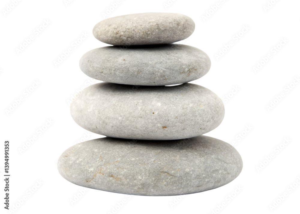 Stacked smooth grey stones isolated on transparent background Generative Ai.
Stacked smooth grey stones isolated on transparent background Generative Ai.