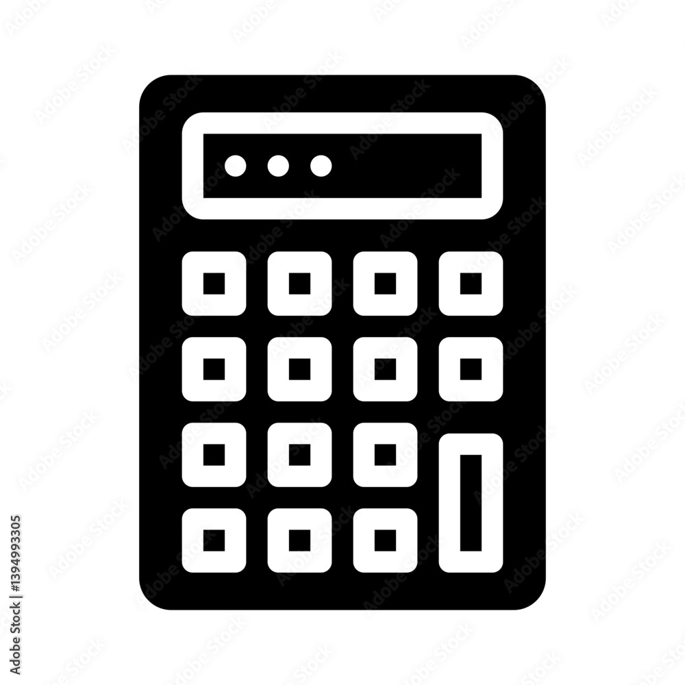 calculator glyph icon calculator glyph icon
