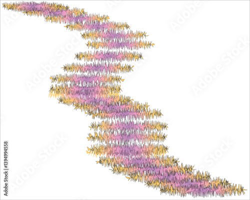 Colorful decoration on a white background