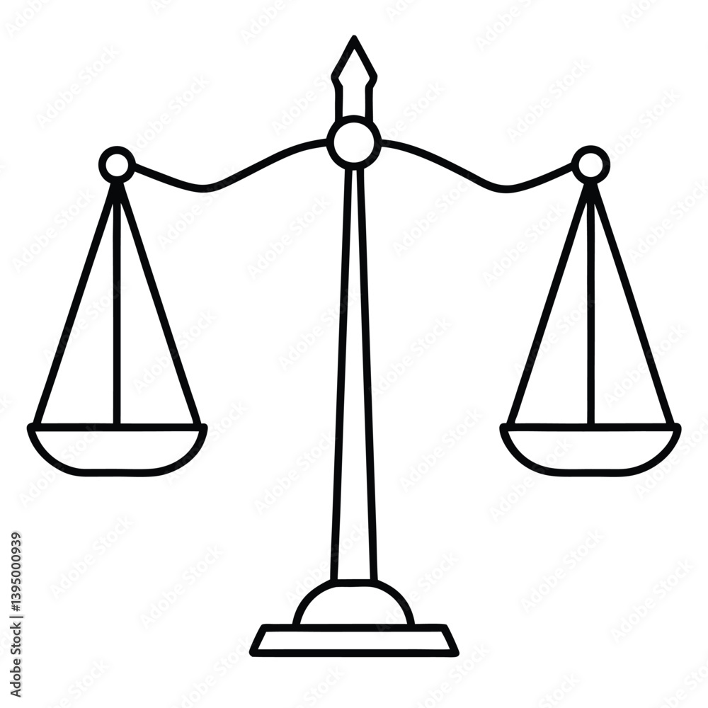 scales of justice vector illustration on white background