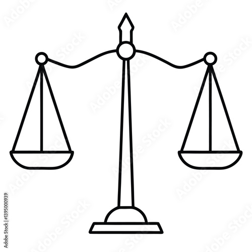 Obraz na płótnie scales of justice vector illustration on white background w salonie