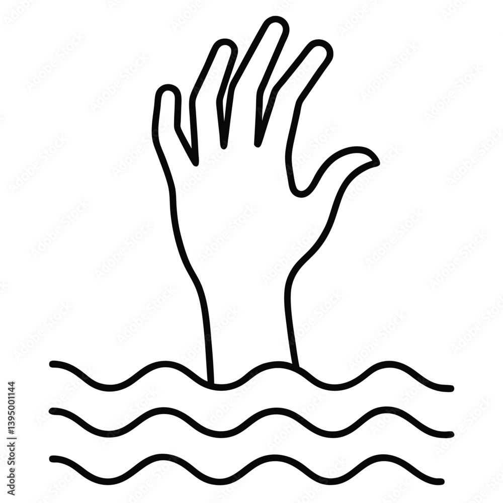 helping hand on white background