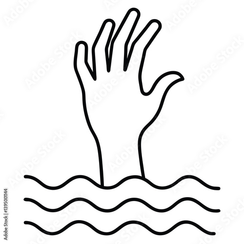 helping hand on white background