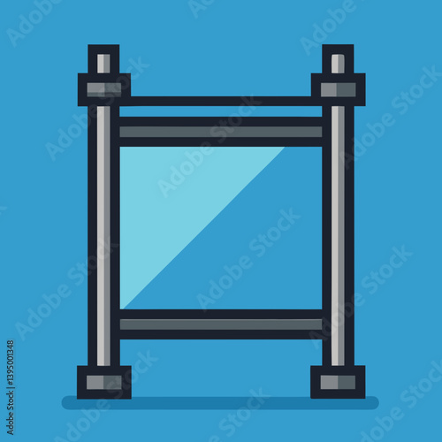 An empty billboard set against a vibrant orange background, conveying a sense of openness and potential.