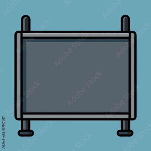 An empty billboard set against a vibrant orange background, conveying a sense of openness and potential.