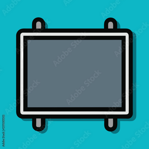An empty billboard set against a vibrant orange background, conveying a sense of openness and potential.