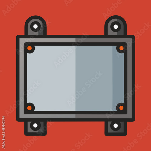An empty billboard set against a vibrant orange background, conveying a sense of openness and potential.