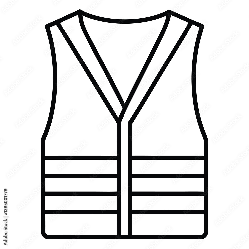 safety vest on white background