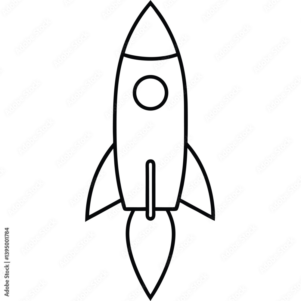 rocket vector illustration on white background