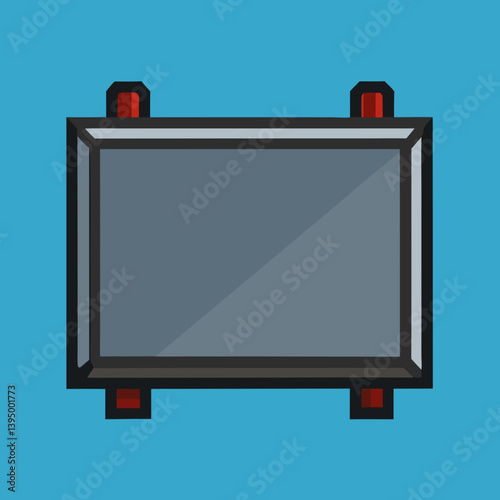 An empty billboard set against a vibrant orange background, conveying a sense of openness and potential.
