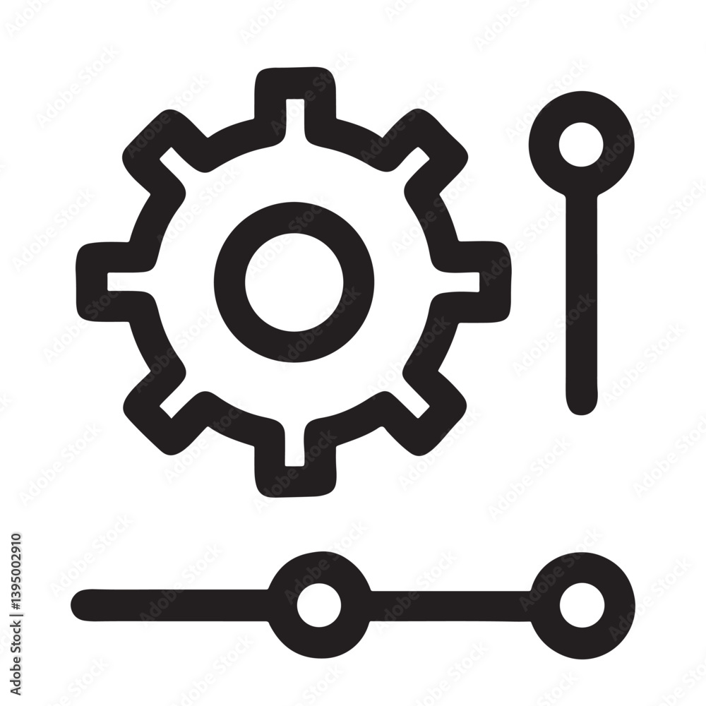 Obraz premium setting icon vector design