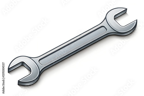 Open End Wrench Isolated on White Background