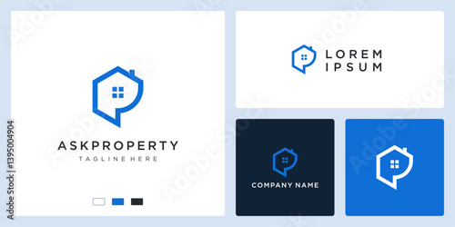 Ask property logo design template
