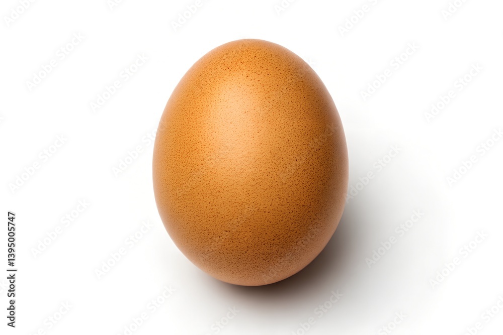 Single brown chicken egg isolated on a white background Single brown chicken egg isolated on a white background