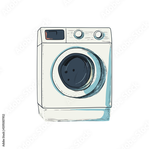 Washing machine, furniture, vector, transparent background