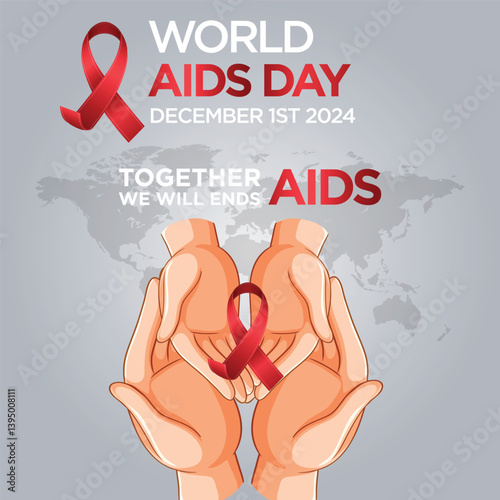Print World Aids Day 1st Decamber Red rebon world, hope, medical exam, deficiency, death, cure, immunity, healthy, graphic resources, worldwide, type 2, type 1, human, screening, risk, test, december,