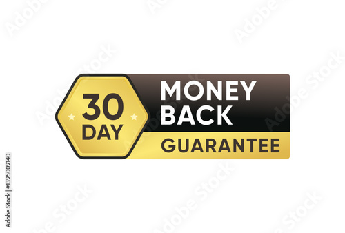 30 day Money Back Guarantee Banner Label design