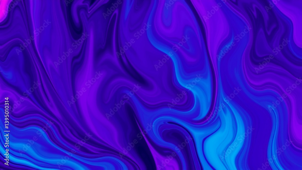 Obraz premium Abstract vibrant purple and blue liquid marble background