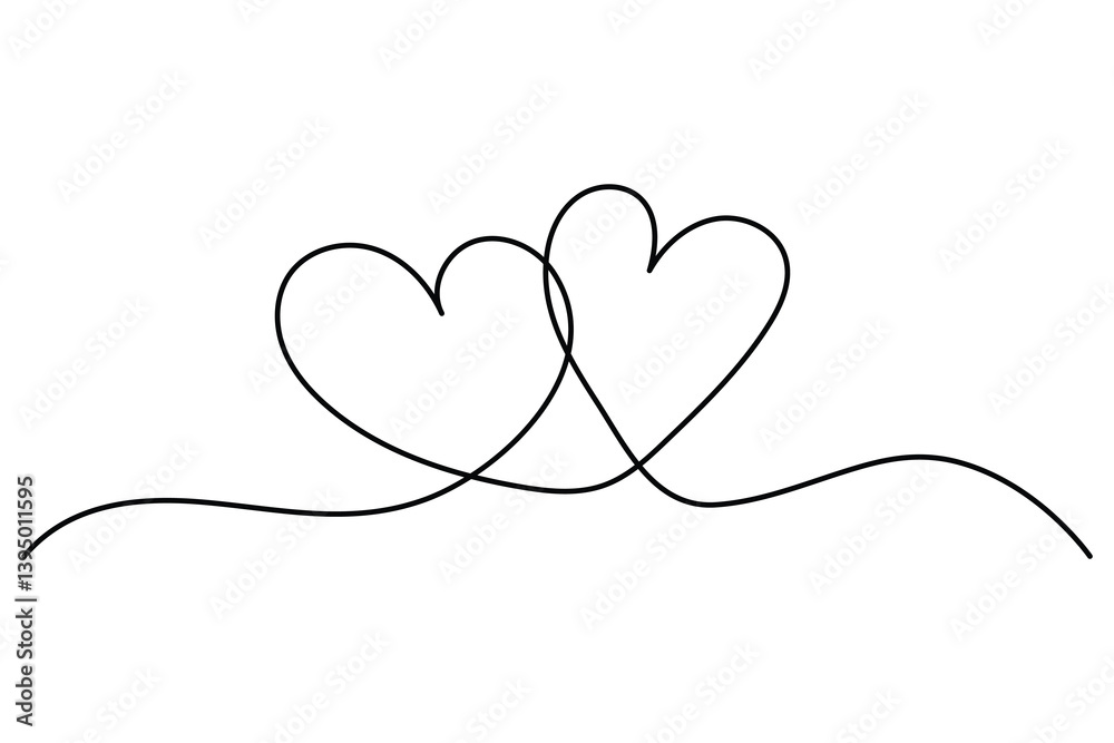 Heart continuous one line art drawing of heart hand drawn vector illustration
Heart continuous one line art drawing of heart hand drawn vector illustration