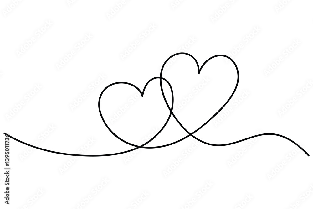 Heart continuous one line art drawing of heart hand drawn vector illustration
Heart continuous one line art drawing of heart hand drawn vector illustration