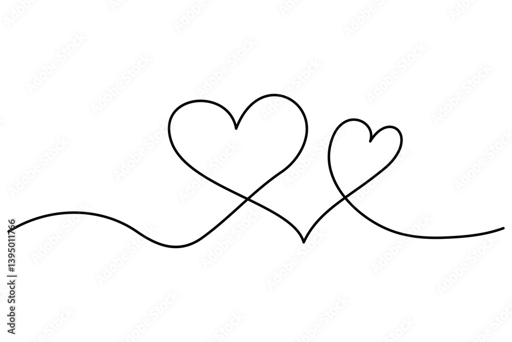Heart continuous one line art drawing of heart hand drawn vector illustration
Heart continuous one line art drawing of heart hand drawn vector illustration