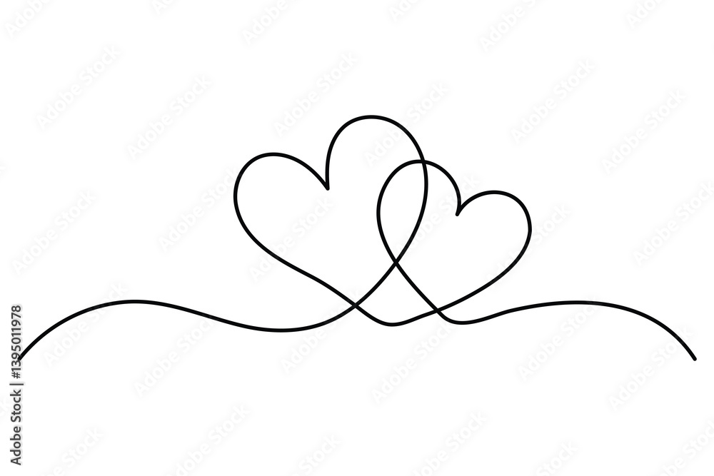 Heart continuous one line art drawing of heart hand drawn vector illustration
Heart continuous one line art drawing of heart hand drawn vector illustration
