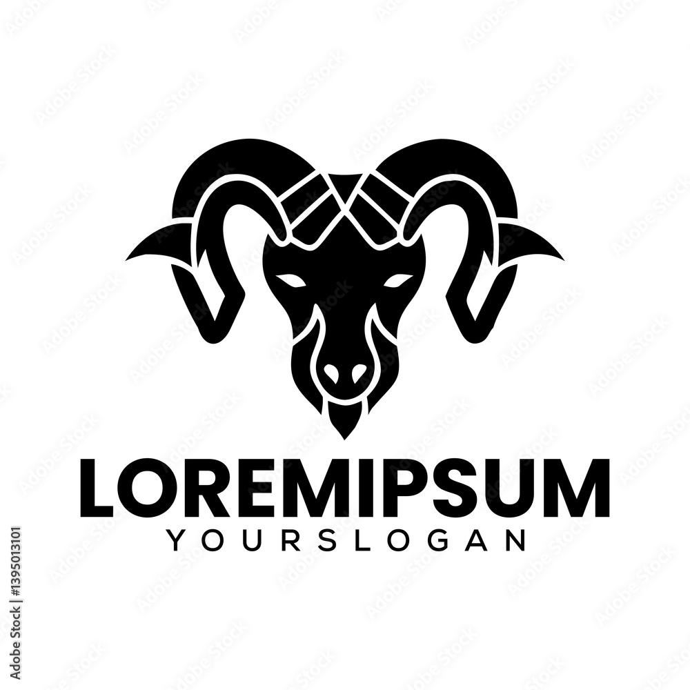 Fototapeta premium Goat Head Creative Logo, Creative Business New Logo