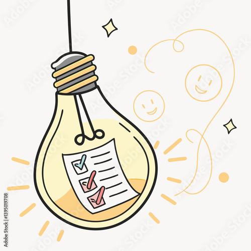 Hanging lightbulb with glowing Agenda concept. 