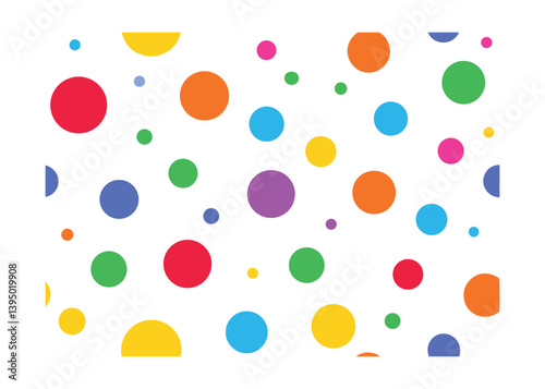 colorful abstract seamless vector pattern of scattered shapes