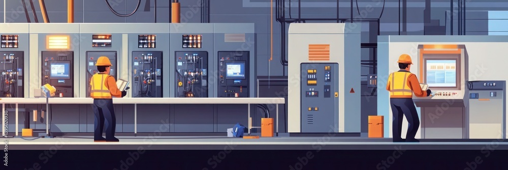 A close-up of an electrical engineer hands adjusting cables inside a control box A close-up of an electrical engineer hands adjusting cables inside a control box