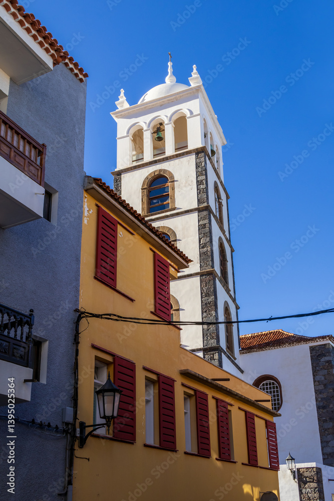 Belfry of Church of St. Anne in Garachico, Santa Cruz de Tenerife, Spain