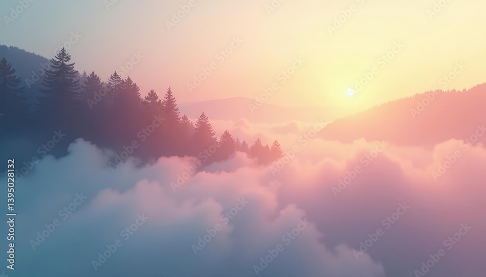 Ethereal blend of peach and blue tones, reminiscent of a misty dawn, foggy, soft focus Ethereal blend of peach and blue tones, reminiscent of a misty dawn, foggy, soft focus