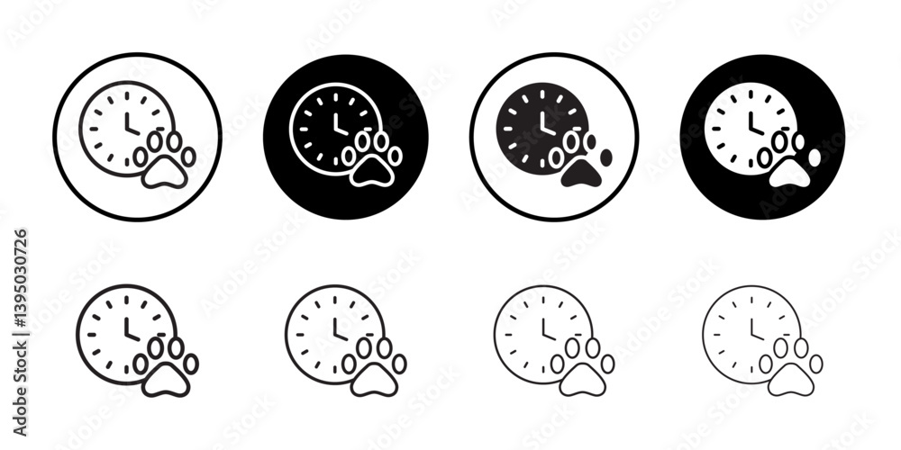Fototapeta premium Dog competition icon outline collection or set in black and white