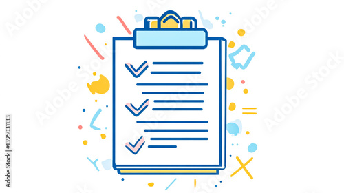 Checklist icon for content planning, task management, and organizational workflow photo