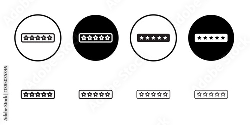 Free Download Rating star icon outline collection or set in black and white - GFXLoad