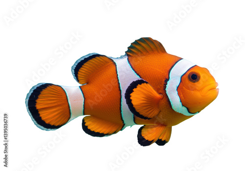 Fotografie Isolated Vivid Clownfish Swimming