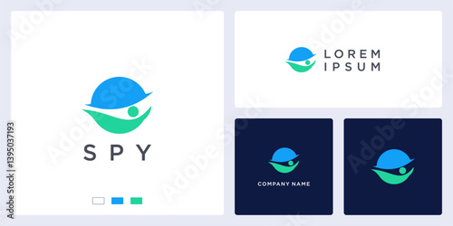 Abstract Eye spy logo design template