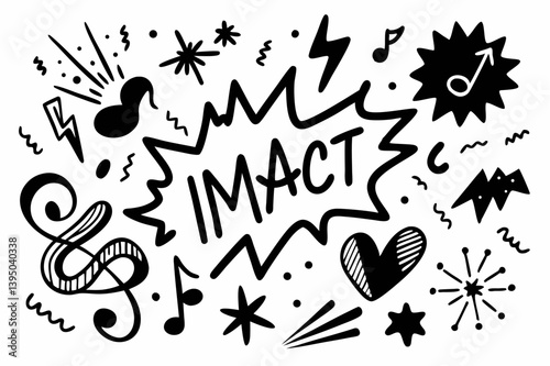 Impact Music Doodle Graphic Design