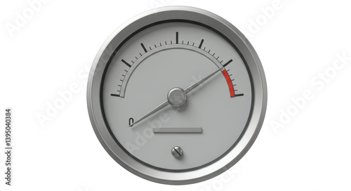 Isolated gauge meter on white background