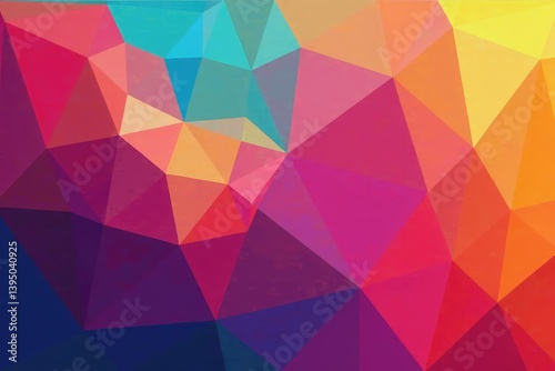 Geometric abstract design with vibrant colors , colors, interior design