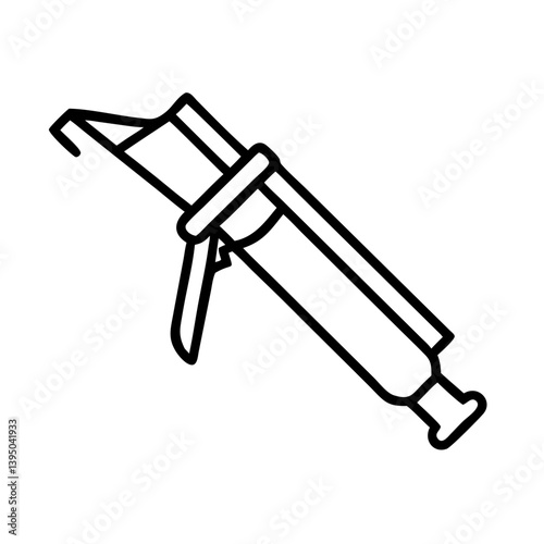 Caulk gun illustration vector image for diy home improvement and construction work