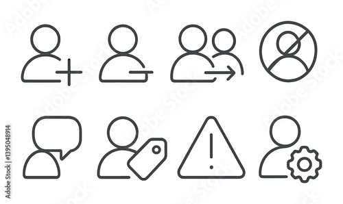 Essential user interface icons set: linear style for web and app design