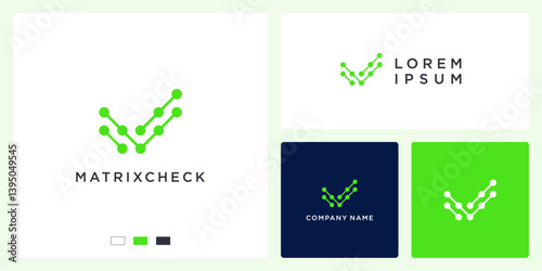 Matrix check logo design template