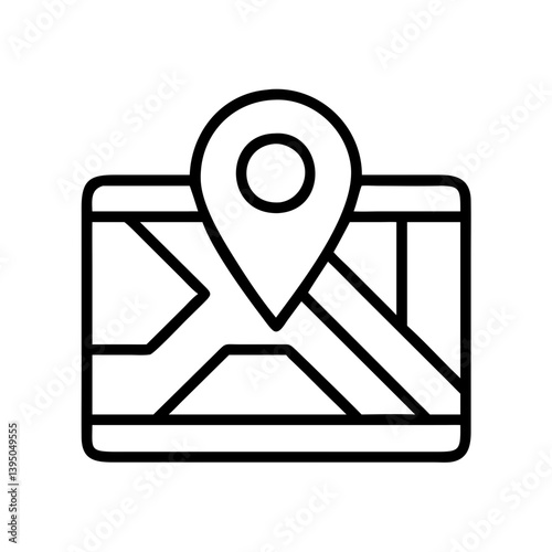 Map location pin icon vector illustration for gps navigation and direction guide