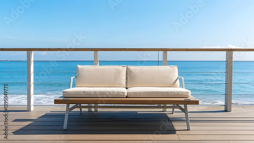 Beachside Bench with Ocean View