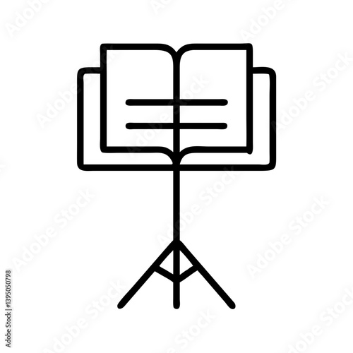 Music stand icon sheet music stand vector illustration for musical performance