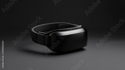 Obraz na płótnie Modern VR headset. Sleek, black design for immersive virtual reality w salonie