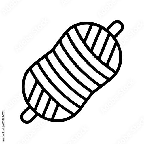 Yarn skein vector icon illustration for knitting crochet sewing and crafts design