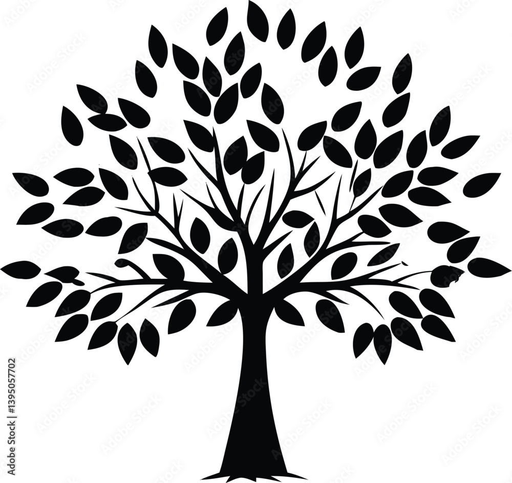 Obraz premium “Tree Silhouettes: Nature’s Shadows in Minimalist Beauty”