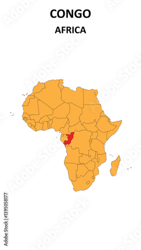 Congo Map is highlighted on the Africa with detailed state and region outlines.